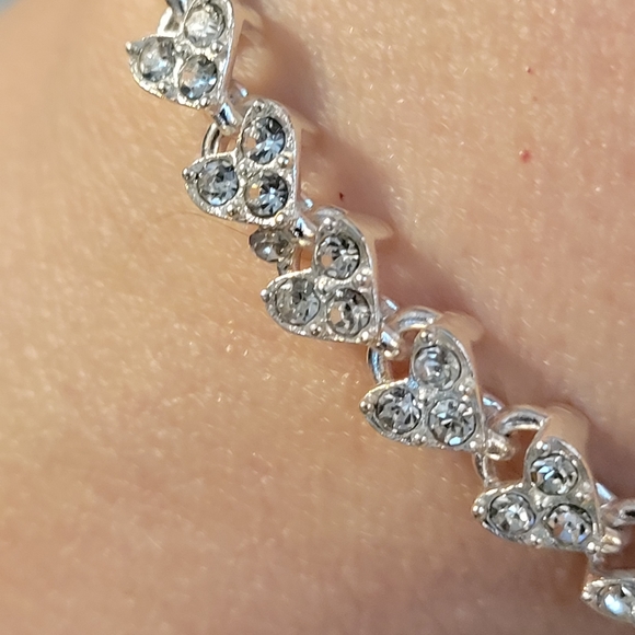Silver Rhinestone Bracelet - Picture 2 of 3